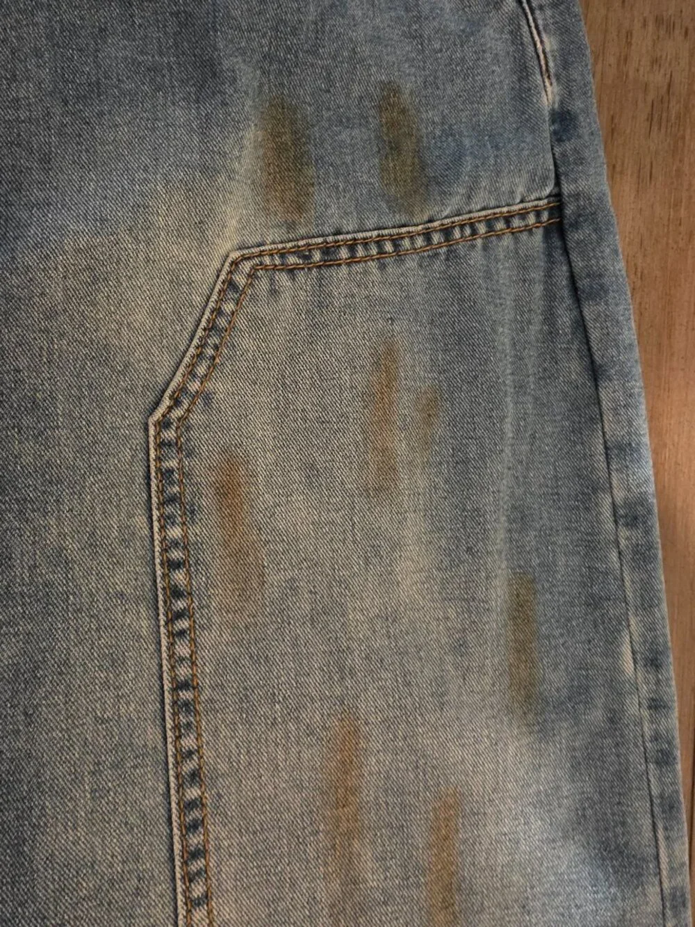 PTCL High Rise Baggy Carpenter Jeans NWT Size 28 Wide Leg Utility Blue Denim - Picture 6 of 15